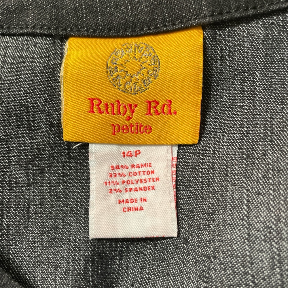 Ruby Rd. Black Jean Jacket With Embellishments - image 6